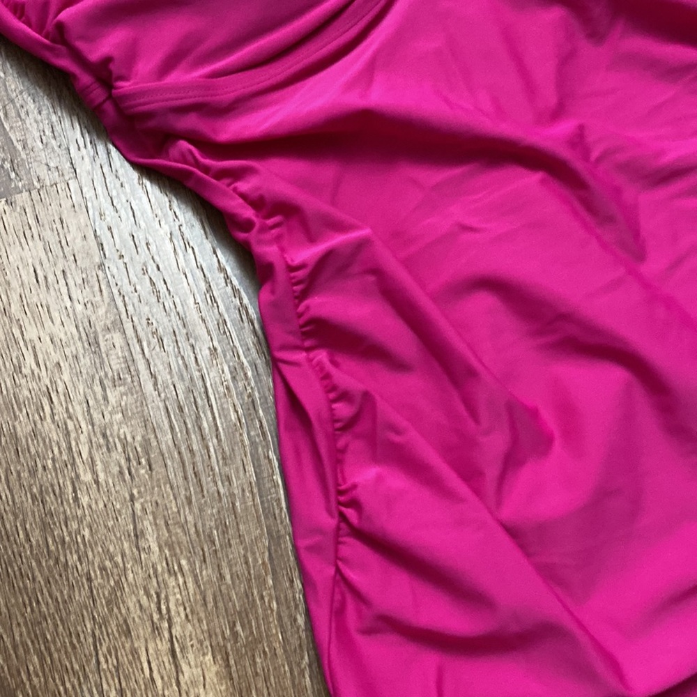 Kona Sol Hot Pink Cut Out Tankini Top Large/XL NEW - Picture 4 of 6